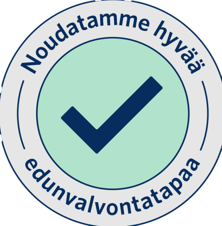 Noudatamme hyvää edunvalvontatapaa
