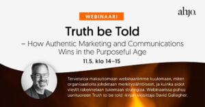 Ahjon webinaari: Truth be Told -jakokuva